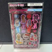 Monster High Stickers 54 Stickers 3 Sheets 2012 Rare Collectible Pattern