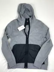 Jordan brand Jumpman Mens Active Full Zip Hoodie Jacket, Heather Grey - Small