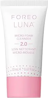 FOREO LUNA Micro-Foam Face Cleanser 2.0 - Face Wash - Pore Minimizer - All Skin Types Facial Cleanser - Travel Size - Vegan - Vitamin E - Facial Skin Care Products - 0.67 fl.oz