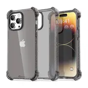 iPhone 15 Pro Shockproof Case Cover - Drop-Resistant, Premium Quality, Comfortable Grip, Long-Lasting, Lightweight - Clear Black