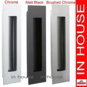 Flush pull,Flush handle for sliding door-Satin,Polished,Matt Black.160x45mm
