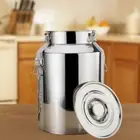 35L Milk Can Barrel Drum Wine Beer Whiskey Storage Oil Rice Tank Stainless Steel