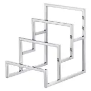 Silver Clutch Purse Display Stand 3 Layer Wallet Display Rack