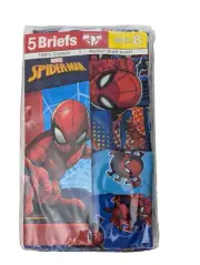 Marvel Spider-Man Boys Brief Underwear 5 Pack Youth Size 8 Super Hero NWT