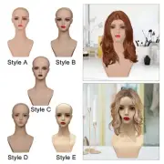 Female Mannequin Head with Shoulder Multipurpose Durable with Makeup Manikin