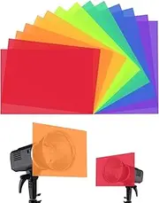 Correction Gel Light Filter, 14 Pack Color Correction Gel Light Filter for Photo Studio Video Photography Strobe, Color Transparency Sheets with 7 Assorted Colors(29.7x21cm)