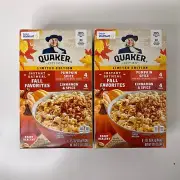 (2) Quaker Instant Oatmeal Fall Favorites Pumpkin Spice & Cinnamon Spice