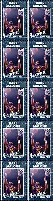 KARL MALONE JAZZ BASKETBALL LEGEND MINT VIGNETTE STAMP STRIP OF 10 #2