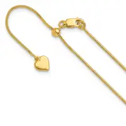 22 Inch Sterling Silver Gold-Plated Adjustable .95mm Snake Chain