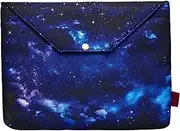 Galaxy Book Sleeve Protector Pouch Book Covers for Paperbacks, Book Sleeves with Zipper Padded, 11.4 Inch X 9 Inch
