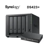 【SYNOLOGY 群暉科技】搭 16埠 網路交換器 ★ DS423+ 4BAY NAS 網路儲存伺服器