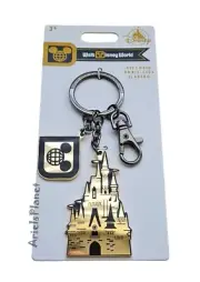 Walt Disney Parks Mickey Mouse Ear Cinderella Castle Metal Keychain Bag Charm