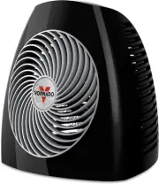 Vornado MVH Space Heater with 3 Heat Settings, Adjustable Thermostat, Black