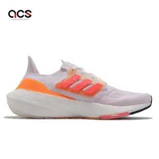 Adidas 慢跑鞋 Ultraboost 22 白 螢光橘 女鞋 襪套式 馬牌大底 跑鞋 GX5595