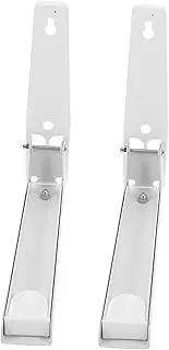 Tofficu 2Pcs Microwave Wall Mount Bracket Kitchen Shelf Telescopic Design Durable Space Saving Oven Stand for Organizing Kitchens