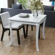 Dining Table 80x80x76 cm High Gloss White