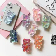 Aurora Laser Bear Cell Phone Holder Grip Tok Bracket For Iphone Fold Griptok Foldable Car Folding Mobile Socket Stand