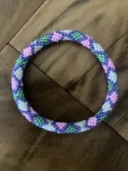 1 SET - Bracelet- Made in NEPAL - 100% Handmade seed beaded Bangle Gift