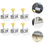 6 Pcs Security Window Lock Baby Travel Slide Locks Sliding with Key