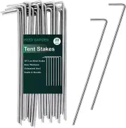 20Pcs Tent Stakes 7 Inch Heavy Duty Metal Garden Hooks For Outdoor Decorations