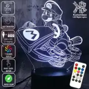 SUPER MARIO CART Battery USB 3D LED Night Light Colour Changing Lamp