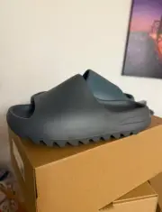 Brand New - Adidas Yeezy Slides "Onyx" (Size 12) Ships Out For FREE!
