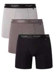 Ted Baker Men's 3 Pack Cotton Stretch Boxer Briefs, Grey