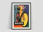 Raleigh - Vintage Bike Advertising Vintage Wall Art Print. Great Vintage Decor