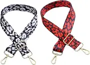 [HAWILLOSCH] 2Pcs Wide Adjustable Shoulder Straps for Bags Creative Leopard Print Purse Straps Durable and Comfortable High Grade for Handbags and Crossbody Bags