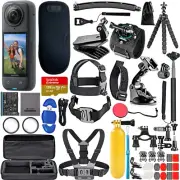 Insta360 X4 - Waterproof 360 8K Camera + 128GB Card + 50 Piece Accessory Bundle