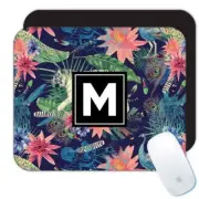 Gift Mousepad : Peacock Painting Pattern Bird Tiger Animal Flower Wildlife