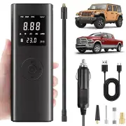 Electric Bike Tire Pump with Gauge, Tire Inflator Portable Air Compressor, Ai...