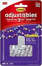 3M Command Adjustables Hooks & Clips [Repositionable]: adjustable clips / 14-pack (Clear) / 14-pack