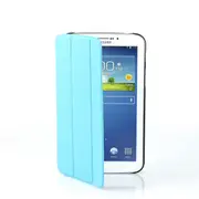 MBEAT T3-7CASBL Galaxy Tab3 7" Slim Case Blue Tri-Fold Stand Your Tab3 In Landscape Mode For