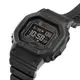 【CASIO 卡西歐】 G-SHOCK 心率偵測 太陽能電力 簡約黑 經典方型 運動系列 DW-H5600-1_44.5mm