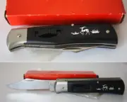RARE VINTAGE 80'S DEER LOCK BACK FOLDING KNIFE STAINLESS STEEL JAPAN NEW !