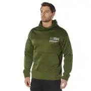 Rothco Concealed Carry Thin Blue Line Hoodie (OLIVE DRAB)