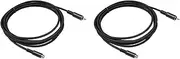 Justivana 2X Extension Cable Audio Video Cable Male to Female Cord for Speaker,Subwoofer,Camera,HDTV,Amplifier,3Meter