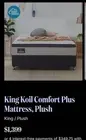 KING COIL Comfort Plus Matress. King, With Benton Bed .KING. 0490498586