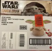 Star Wars Grogu Plush 12Inch Toy Figure Soft 'N Fuzzy Character Doll W/Sound.
