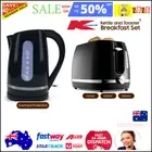 Anko Breakfast Combo Set Black 1.7L Cordless Kettle & 2 Slice Toaster