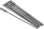 Yakamoz Screwdriver Bits Set, 6Pcs 1/4 Hex Shank Magnetic Cross Phillips Electric Screw Head Screwdriver Bits Set Power Tools | 5.9-Inch Length