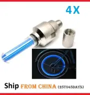 4x Bicycle Bike Car Moto plug LED Flash Tire Wheel Valve Cap Light Neon Blue 4