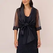 Shawls Women's Wrap Bolero Elegant Pure Half Sleeve Tulle Wedding Wraps With Bowknot For Wedding Guest Spring Summer