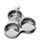 1pc Stainless Steel Triangle Maker Cooker Egg Steaming Rack