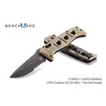 BENCHMADE AUTO ADAMAS 自動側彈刀 / 沙色G10柄灰齒刃(CRUWEAR鋼)