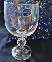 Vintage Bohemia Czechoslovakia Claudia Fine Crystal 190 ml Wine Glasses Set of 2