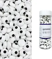 Weraru Small Candy Eyeballs Eye Ball Sweets Cake Cupcake Toppers Cookie Dessert Sprinkles Decorations Birthday Party Supplies 4.2Ounce