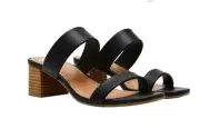 NIB DV by Dolce Vita Ladies' Heel Strap Sandal Black Shoe Size 8 $79 1SH26