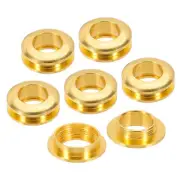10mm(2/5 Inch) Brass Hole Eyelets, 6 Pcs Arc Surface Grommets, Imitation Gold